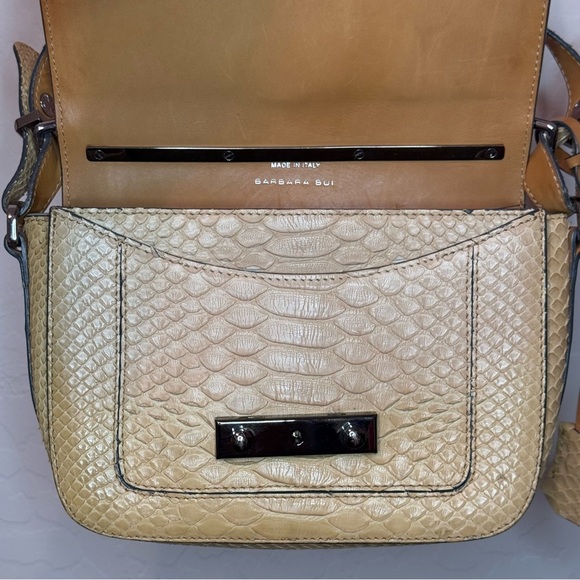 Barbara Bui Tan Python With Metal Details Crossbody Bag O/S - Picture 7 of 14
